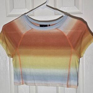 Urban Outfitters Multicolor Gradient Crop Top